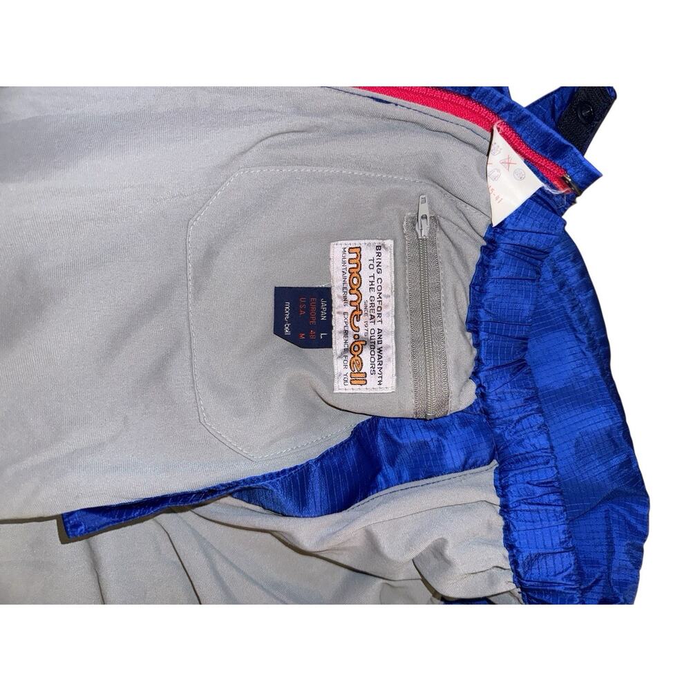 Vintage 90s Montbell Ski Pants Neon Colorblock Mountaineering GORPCORE Full Zip - Picture 3 of 11